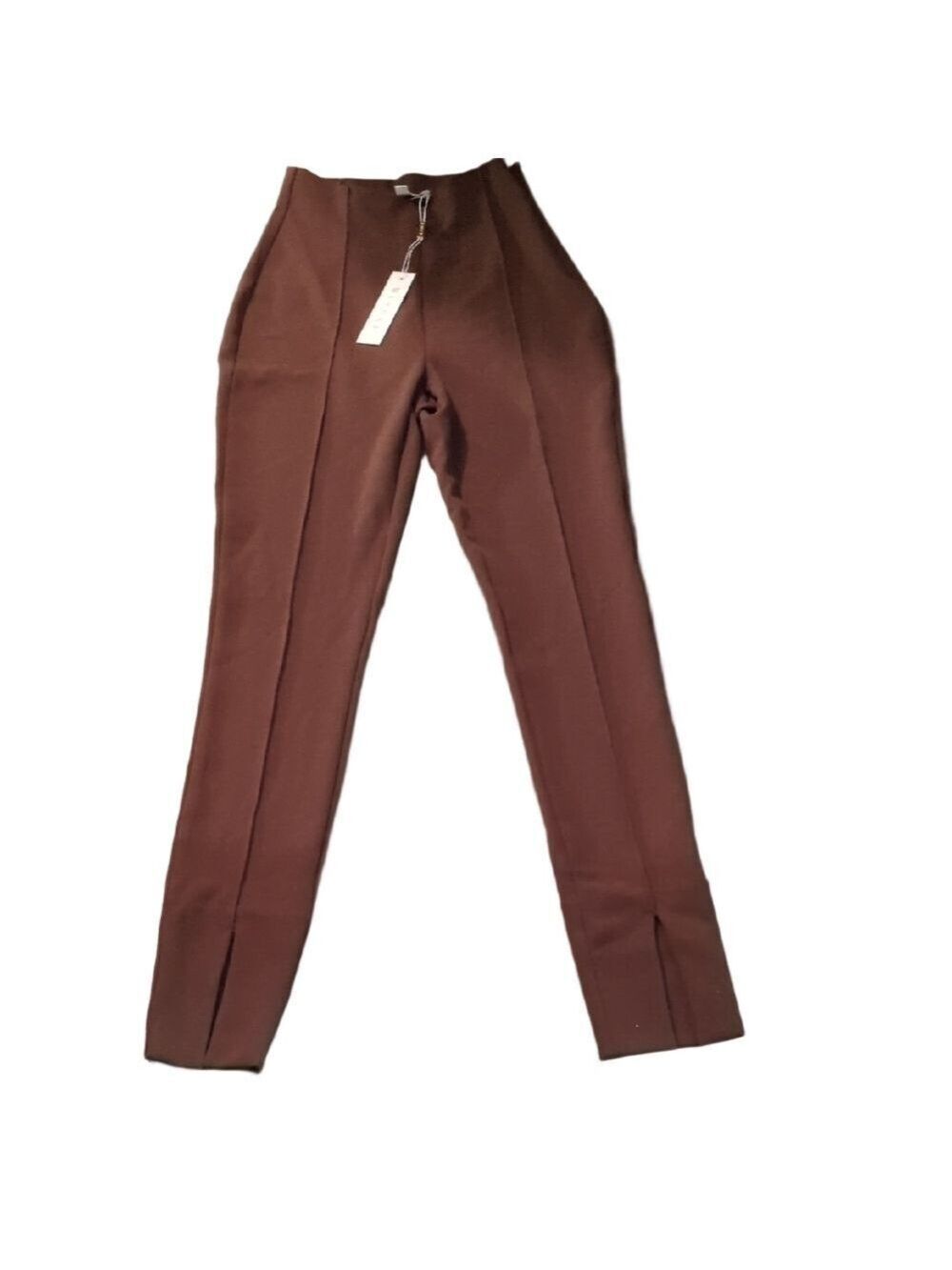 Meshki Chocolate Kandice Split Hem Pants Size Small